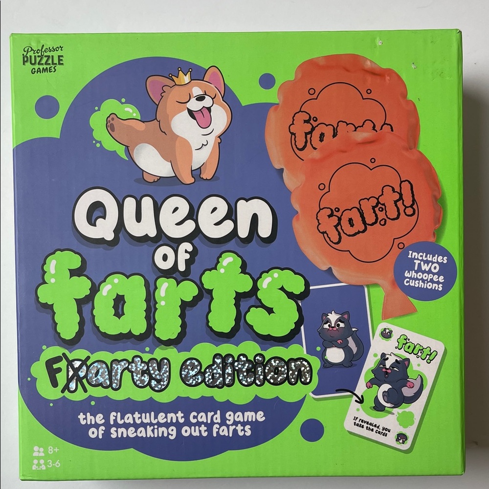 Professor Puzzle Queen of Farts Kids Card Game NEW‎